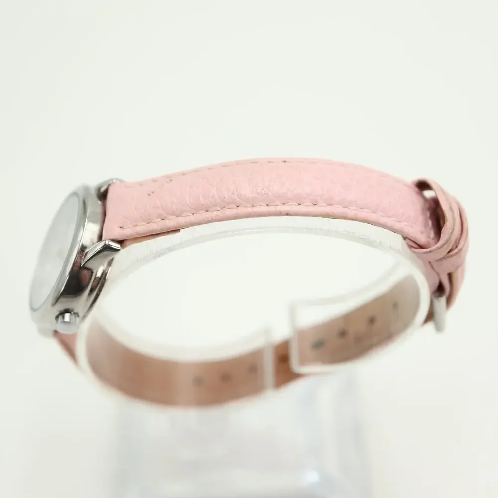 Timex Indiglo Pink Backlight Womens Silver Tone 25mm Watch Leather w New Battery